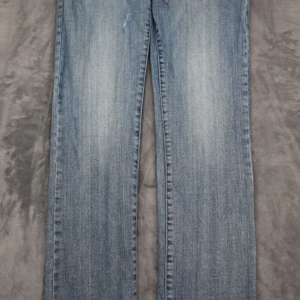 Calvin Klein Jeans Pants Womens 4 Blue Flat Front Mid Rise Straight Pockets